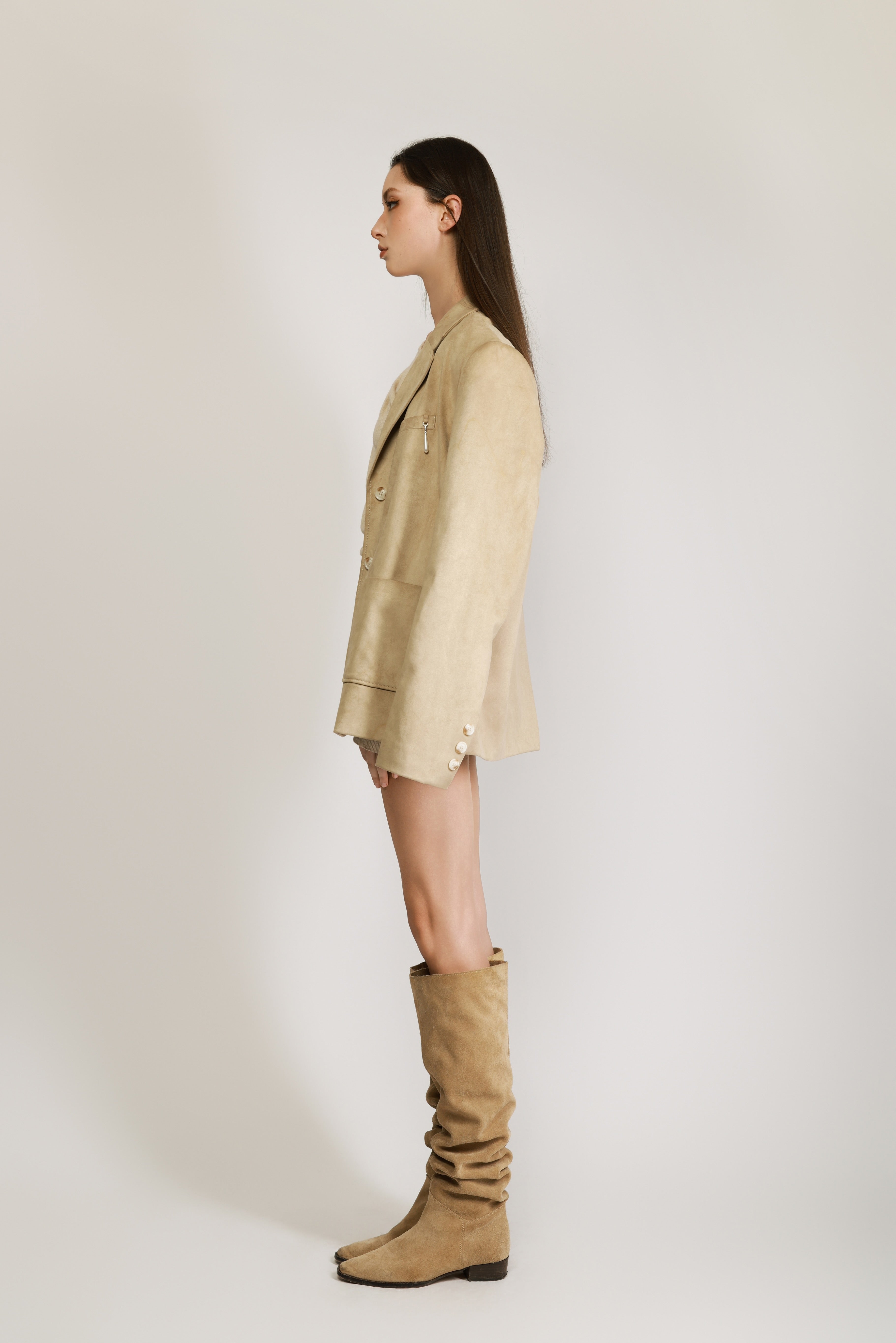 Oversized Suede Blazer