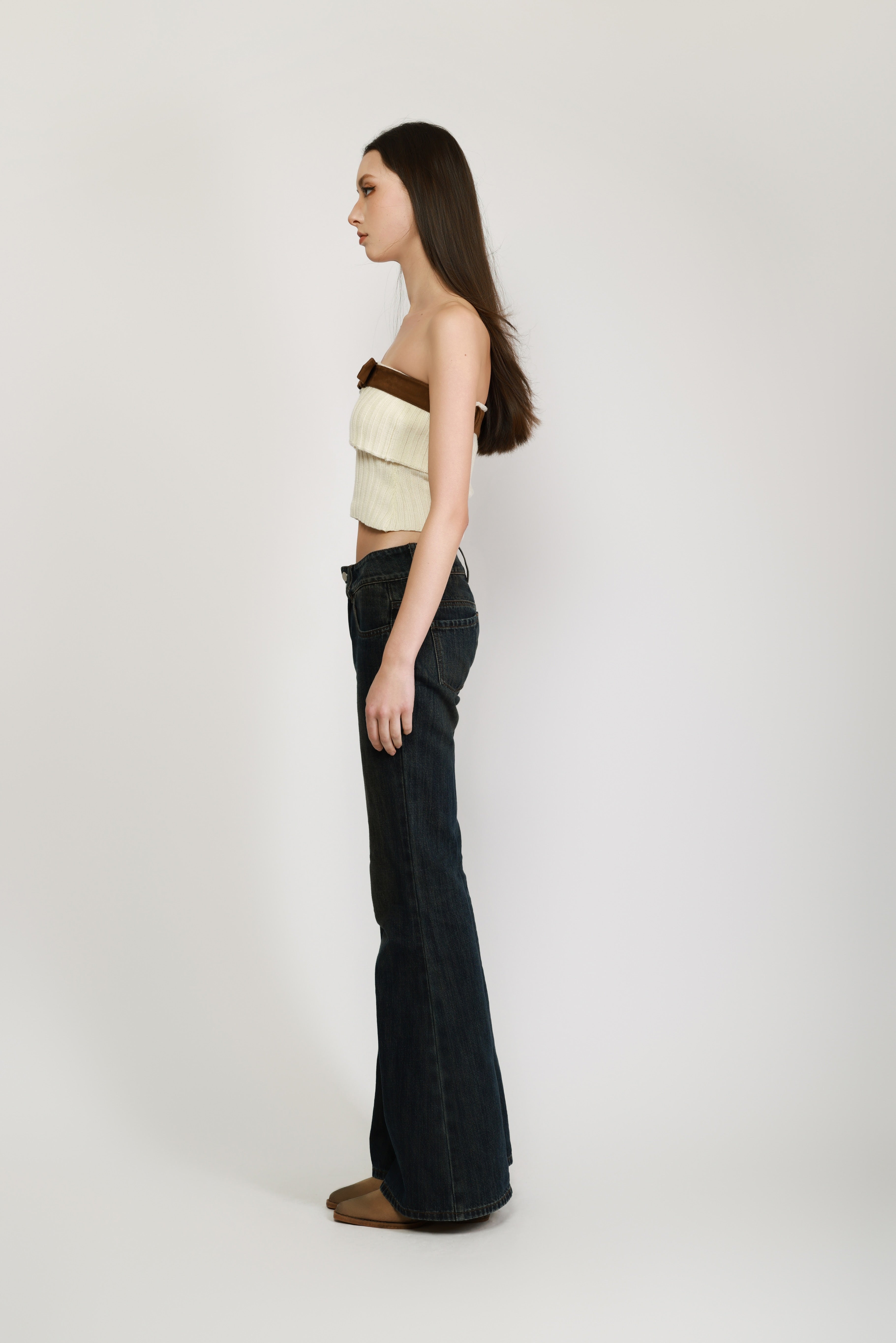 Vintage Low-Rise Flared Jeans