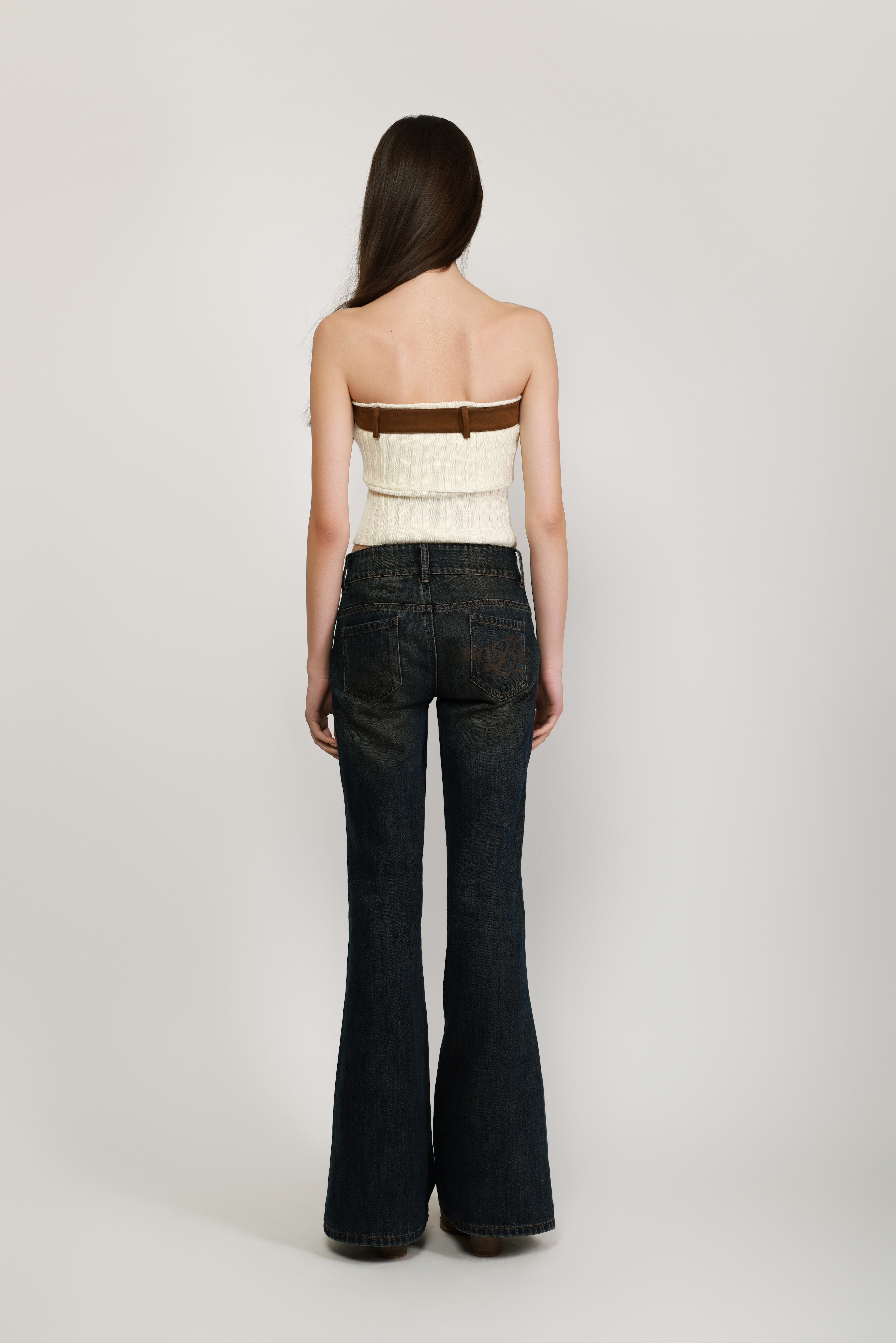 Vintage Low-Rise Flared Jeans