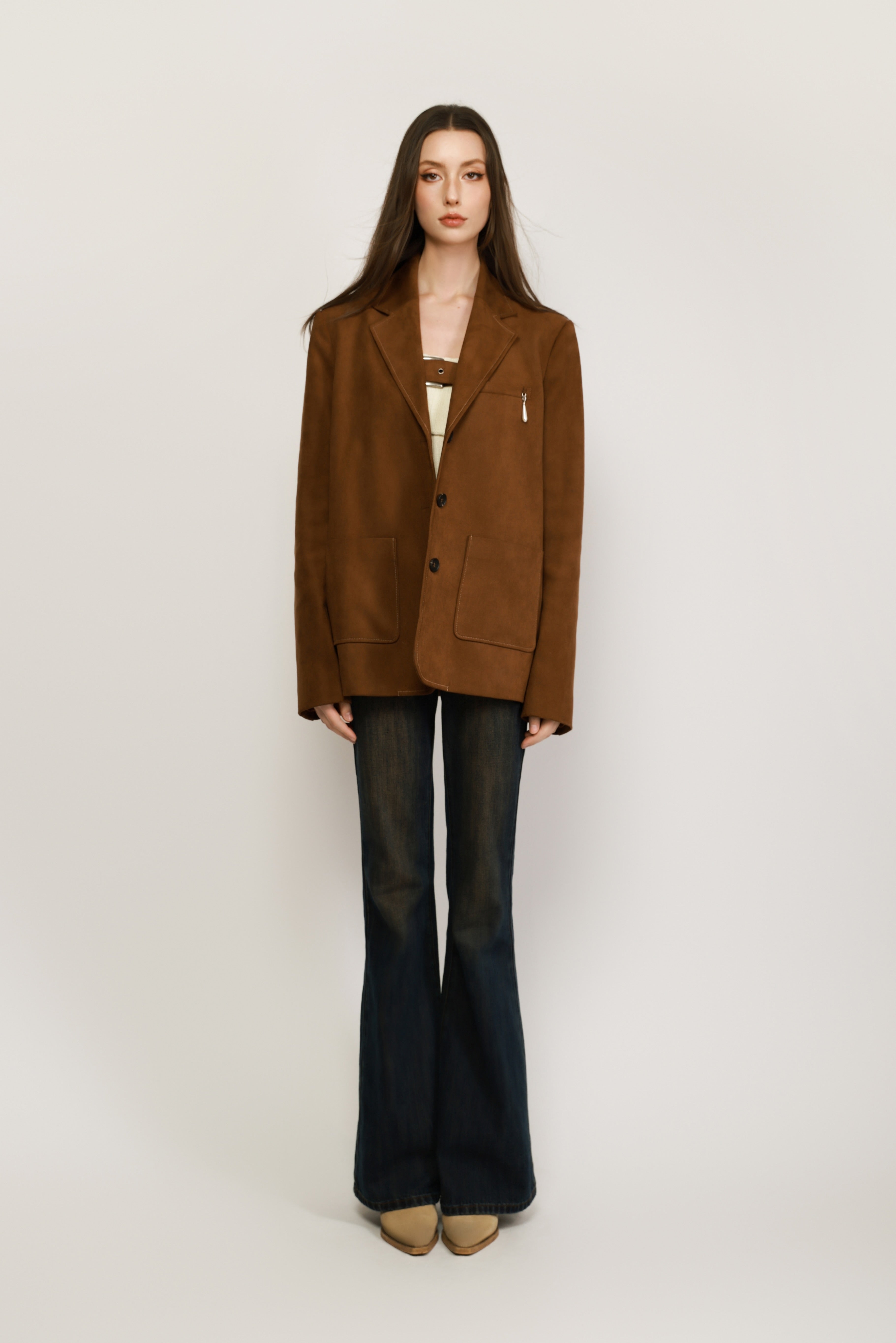 Oversized Suede Blazer