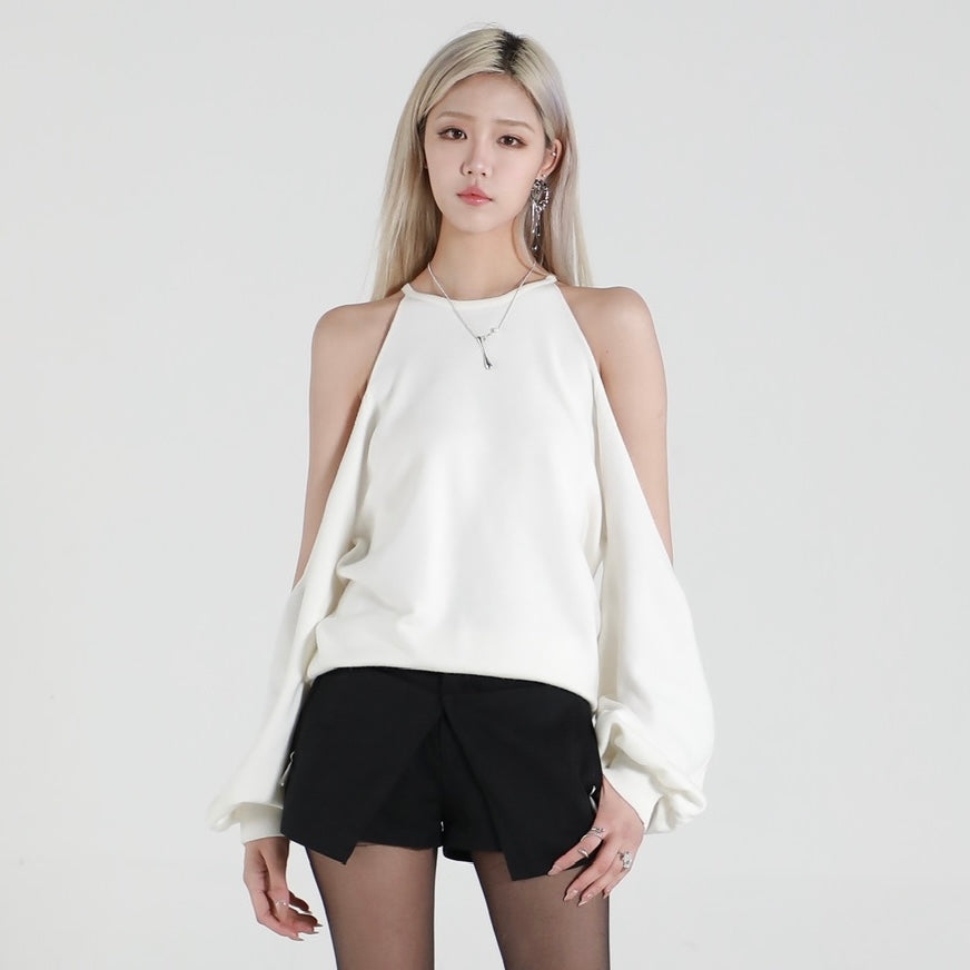 Paired with faux shorts